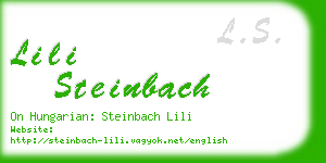 lili steinbach business card